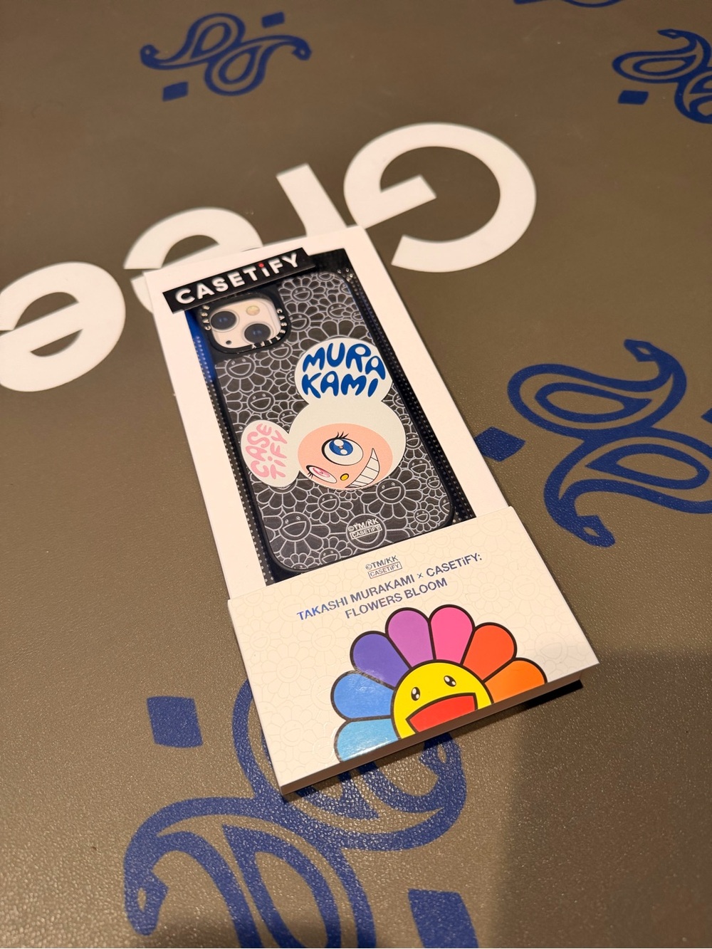 iPhone 15 CASETiFY Murakami Black Floral iPhone Case - Kaikai
